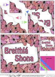 Irish Birthday Butterflies Wavy Corner Stacker