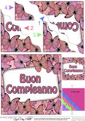 Italian Birthday Butterflies Wavy Corner Stacker