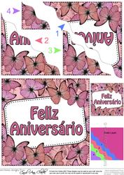 Portugese Birthday Butterflies Wavy Corner Stacker