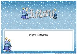 Merry Christmas Husband Trees Matching Large Dl Insert