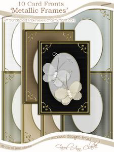 'gold Metallic Frame' Neutrals Card Fronts Kit