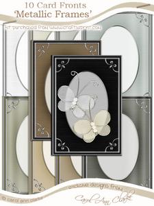 'silver Metallic Frame' Neutrals Card Fronts Kit