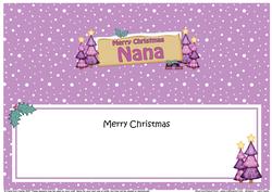 Xmas Nana Trees Signpost Large Dl Matching Insert