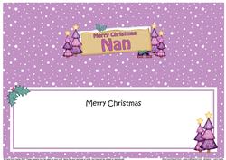 Xmas Nan Trees Signpost Large Dl Matching Insert