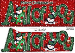 Merry Christmas All of You Snowmen Large Dl & 3D Decoupage