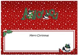 Merry Christmas All of You Snowmen Matching Large Dl Insert