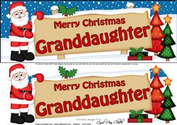 Xmas Granddaughter Santa Signpost Lge Dl Easicut Decoupage