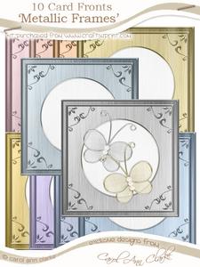Square 'metallic Frame Embossed' Card Fronts Kit