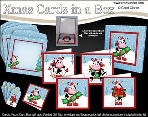 Christmas Milly Moo Cow Cards in a Box Bumper Kit