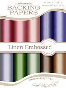 'linen Embossed' Pretty Rose Backing Paper Kit