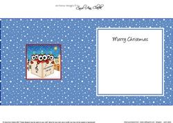 Carol Singing Owls Merry Carollers Square Insert