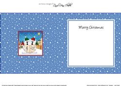 Carol Singing Polar Bears Merry Carollers Square Insert