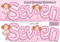 7th Birthday Rebecca Ballerina Large Dl 3D Decoupage
