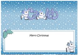Merry Christmas Caleb Polar Bears Matching Large Dl Insert
