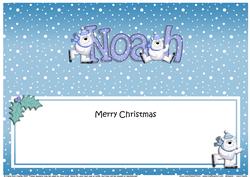 Merry Christmas Noah Polar Bears Matching Large Dl Insert