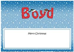 Merry Christmas Boyd Xmas Hats Matching Large Dl Insert