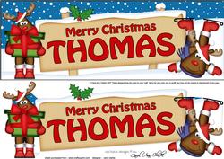 Xmas Thomas Rudolph Signpost Large Dl Easicut Decoupage