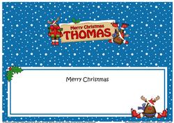 Xmas Thomas Rudolph Signpost Large Dl Matching Insert