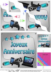 French Birthday Gadgets Wavy Corner Stacker