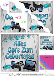 German Birthday Gadgets Wavy Corner Stacker