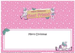 Xmas Best Friend Snowmen Signpost Large Dl Insert