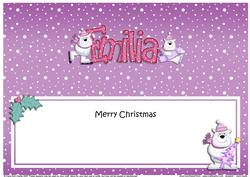 Xmas Emilia Polar Bears Signpost Large Dl Insert