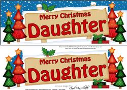 Xmas Daughter Trees Signpost Lge Dl Easicut 3D Decoupage