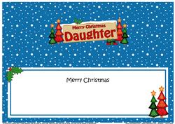 Xmas Daughter Trees Signpost Large Dl Insert