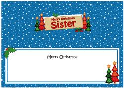 Xmas Sister Trees Signpost Large Dl Insert