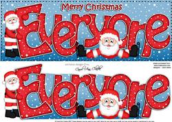 Merry Christmas Everyone Santa Large Dl & 3D Decoupage