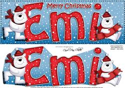 Merry Christmas Emi Polar Bears Large Dl & 3D Decoupage
