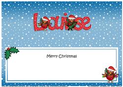 Merry Christmas Louise Robins Matching Large Dl Insert