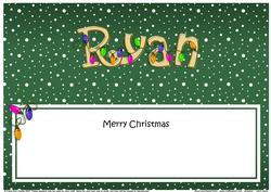 Merry Christmas Ryan Lights Matching Large Dl Insert