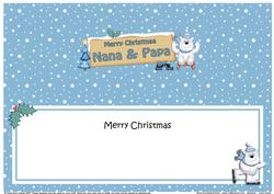 Xmas Nana & Papa Polar Bear Signpost Lge Dl Insert