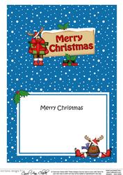 Christmas Rudolph Signpost 5x7 Matching Insert