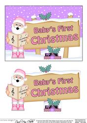 Baby's 1st Christmas Santa Signpost 5x7 Easicut Decoupage