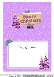 Merry Christmas Trees Signpost 5x7 Matching Insert