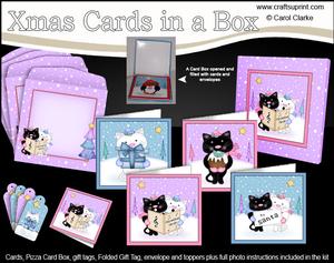 Christmas Cats Cards in a Box Bumper Kit