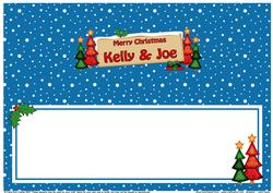 Xmas Kelly & Joe Trees Signpost Lge Dl Matching Insert