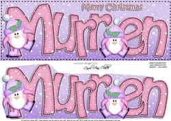 Merry Christmas Murren Penguins Large Dl & 3D Decoupage