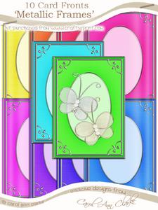 'silver Metallic Frame' Tooti Frooti Card Fronts Kit