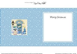 Carol Singing Owl Christmas Door Matching Square Insert