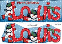 Merry Christmas Louis Snowmen Large Dl & 3D Decoupage