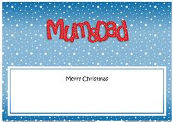 Xmas Mum & Dad Matching Large Dl Insert