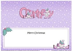 Merry Christmas Courtney Snowmen Matching Large Dl Insert