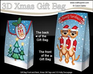 3D Xmas Meerkats Gift Box Mini Kit