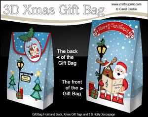 3D Xmas Carol Singing Santa & Rudolph Gift Box Mini Kit