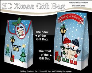 3D Xmas Carol Singing Snowmen Gift Box Mini Kit