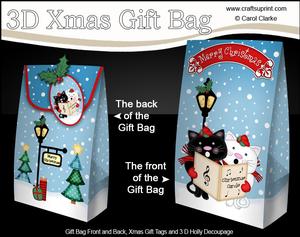 3D Xmas Carol Singing Cats Gift Box Mini Kit