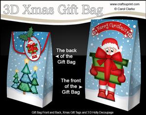 3D Xmas Santa's Present Gift Box Mini Kit